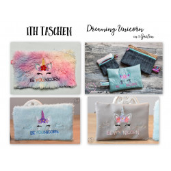Stickserie ITH - Einhorn Tasche Dreaming Unicorn - BeYOUnicorn